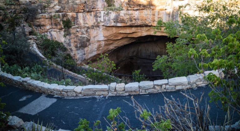 View of the entrance of the cave at Carlsbad Caverns National Park, New Mexico